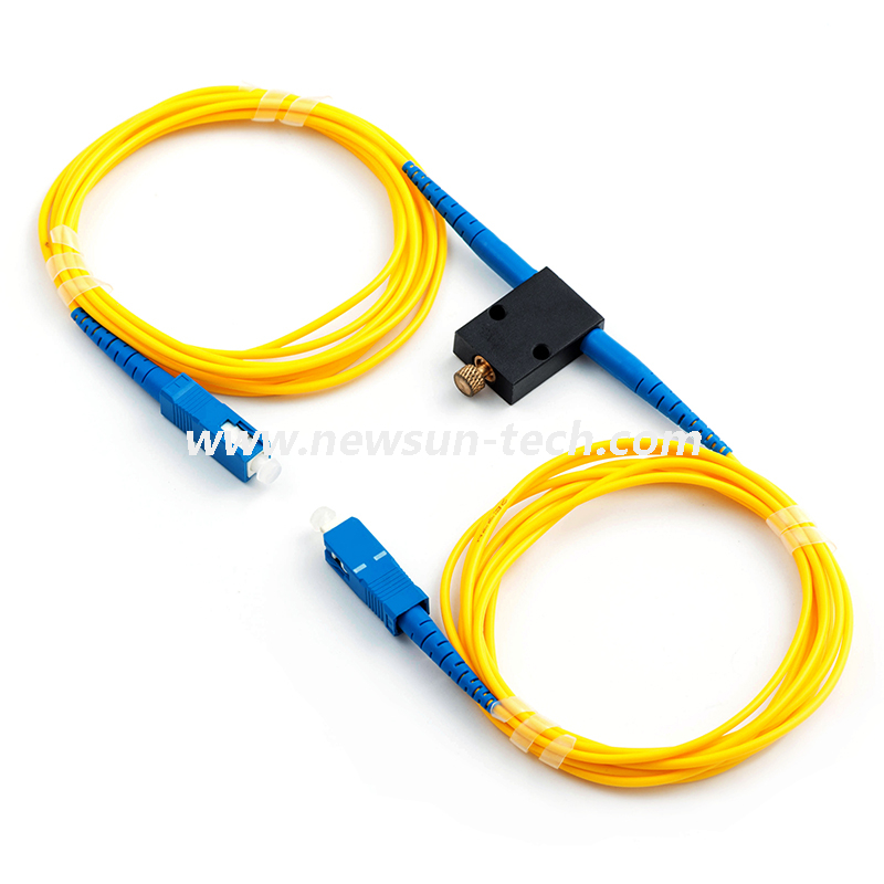 Atenuador en línea de VOA de fibra óptica variable personalizado FC / SC / LC / ST, SM / MM, 0 ~ 60dB