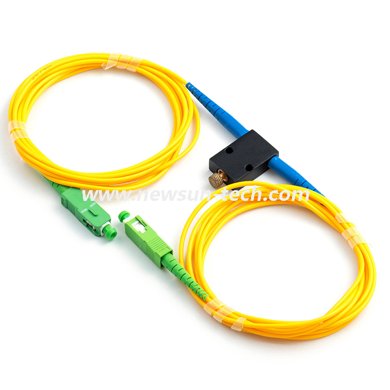 Atenuador en línea de VOA de fibra óptica variable personalizado FC / SC / LC / ST, SM / MM, 0 ~ 60dB