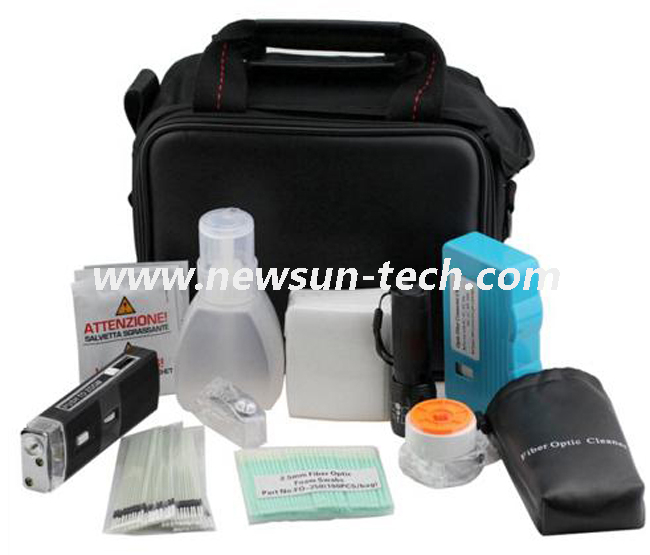 NS-710 Bolsa de herramientas de limpieza de fibra óptica Kit de herramientas de fibra óptica de red