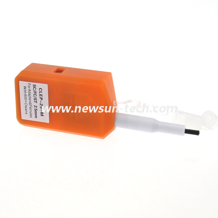 NS2-013 Mini 2.5mm 1.25mm Limpiador de bolígrafo de fibra óptica de una pulsación