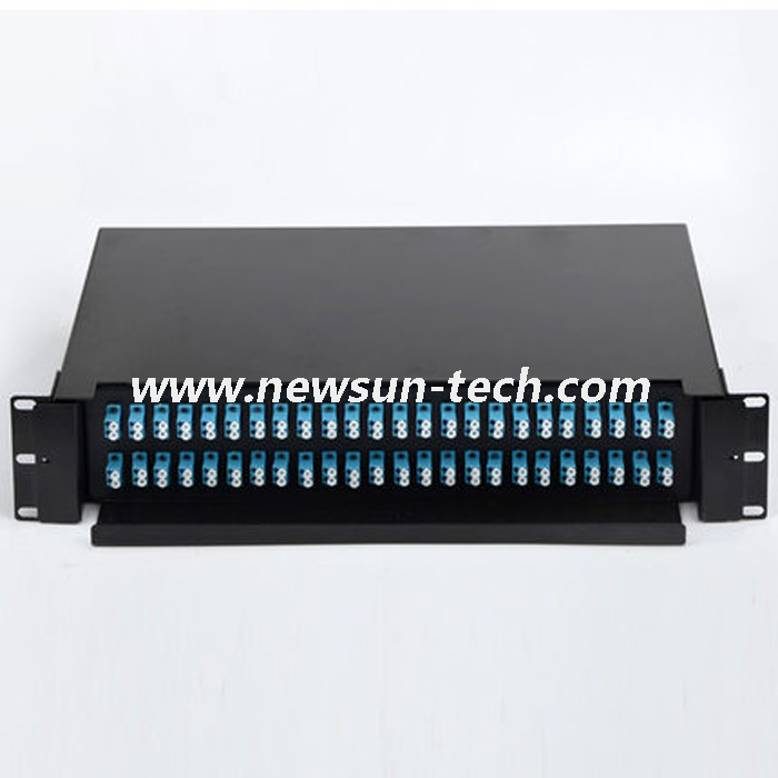 NSTB-P48A 2U 19 "Panel de conexión de fibra óptica ODF Slidable